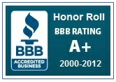 Better Business Bureau A+ Honor Roll